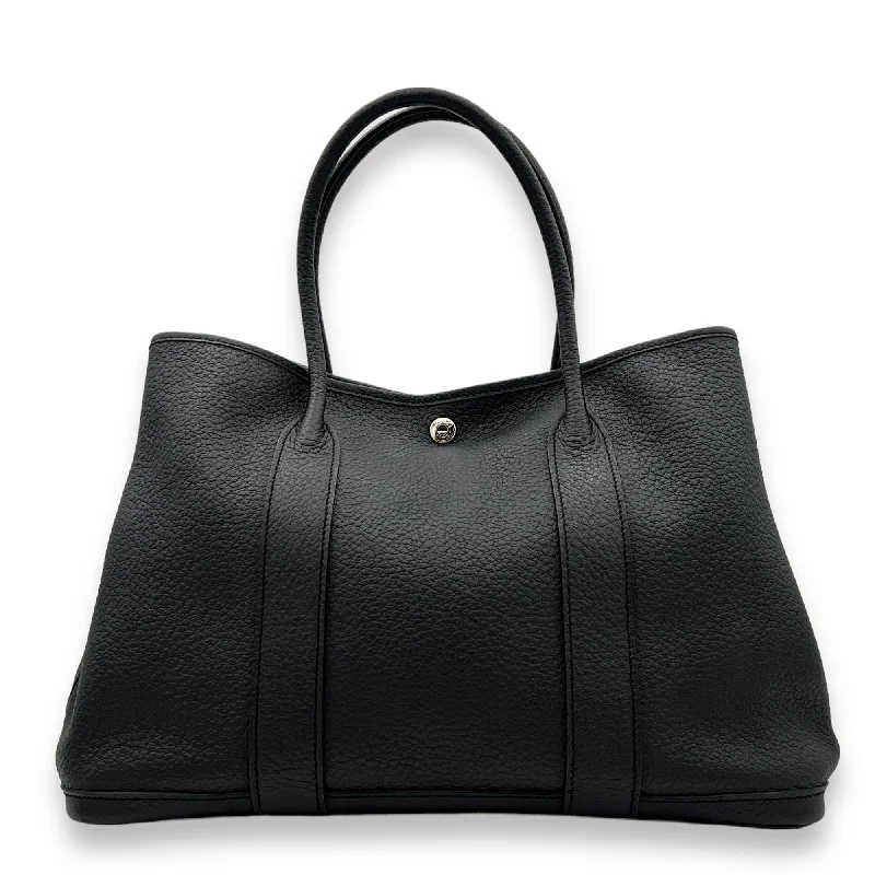 Hermès Garden Party 36 Noir in Negonda, Palladium hardware S2408-000329CH