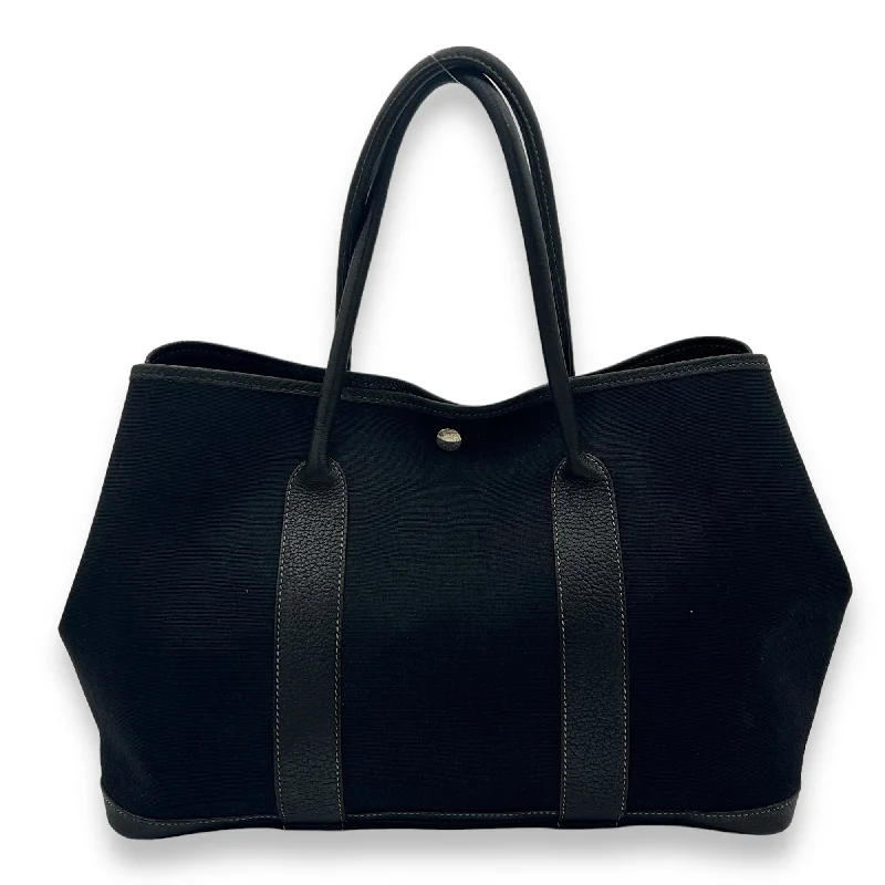 Hermès Garden Party 36 Noir in Canvas, Palladium hardware C2401002AN