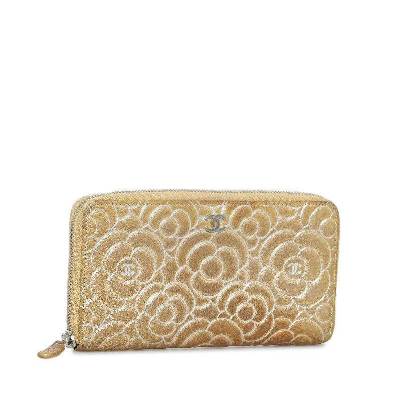 Chanel Camellia Zip Around Wallet (S4iHUM)