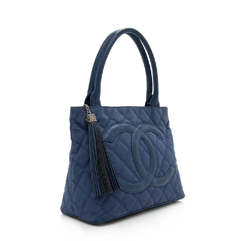 Chanel Canvas Medallion Tassel Tote (14100)