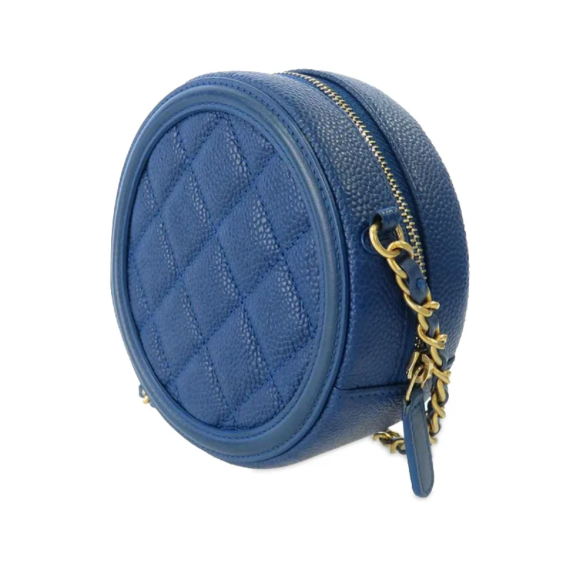 Chanel Caviar CC Filigree Round Crossbody (mZOwMh)