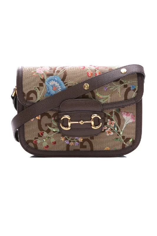 Floral 1955 Horsebit Shoulder Bag