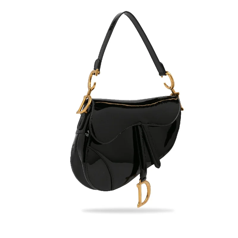 Dior Medium Patent Saddle Bag (Xmkf8J)