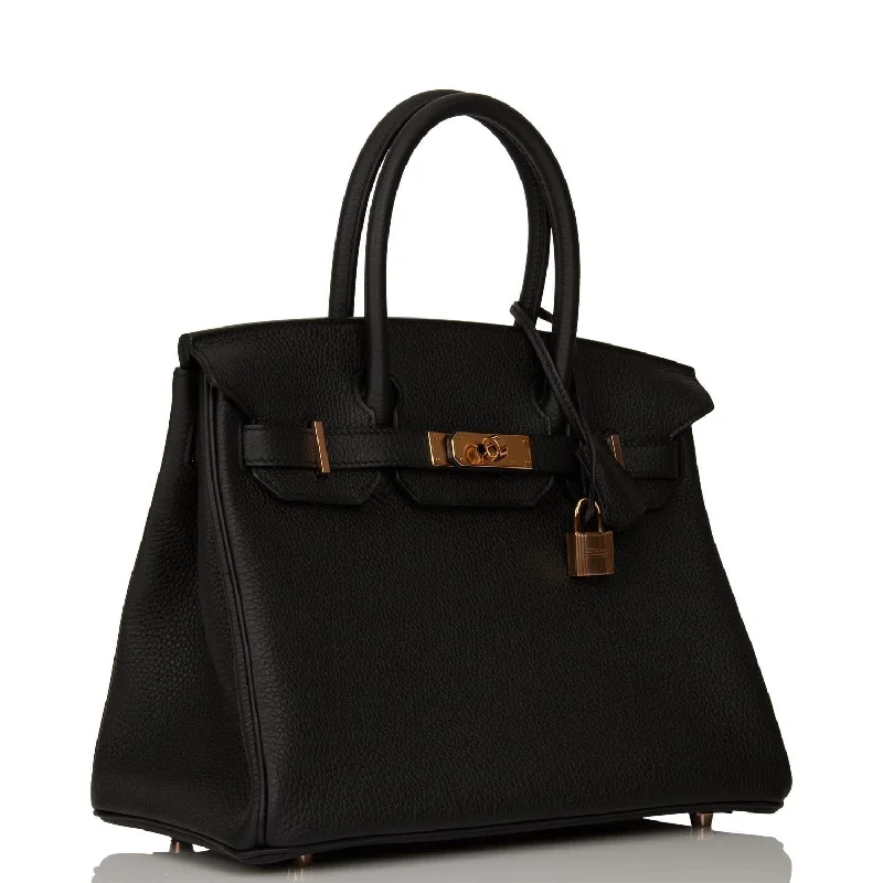 Hermes Birkin 30 Black Togo Rose Gold Hardware