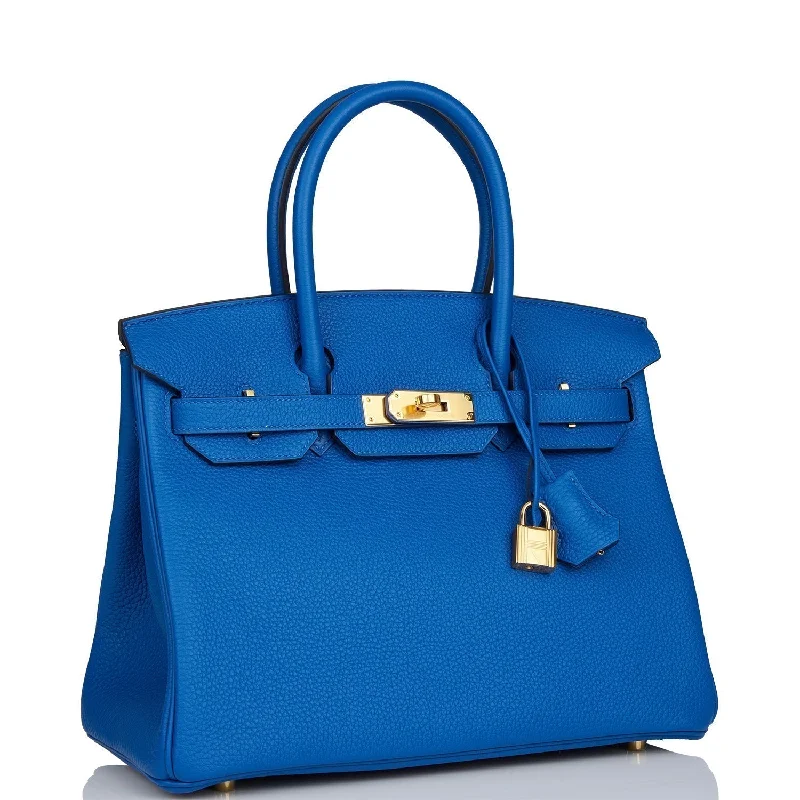 Hermes Birkin 30 Bleu France Togo Gold Hardware