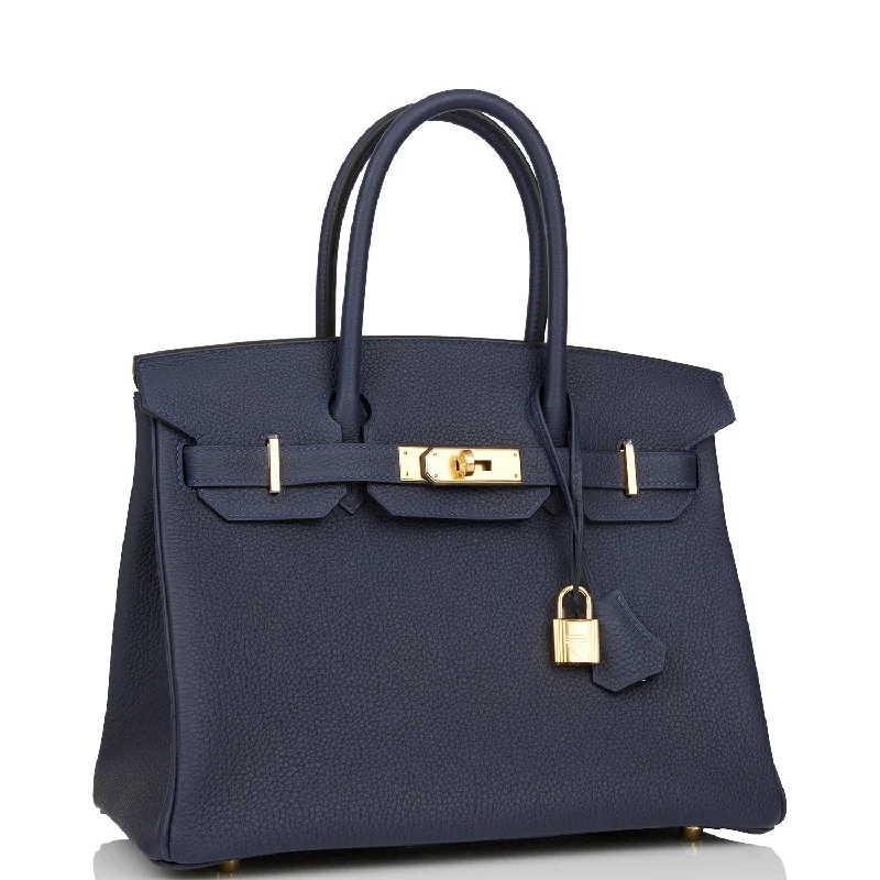 Hermes Birkin 30 Bleu Nuit Togo Gold Hardware