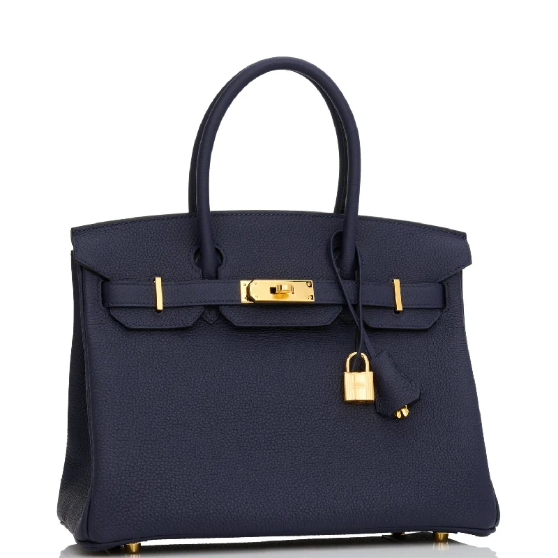 Hermes Birkin 30 Bleu Nuit Togo Gold Hardware