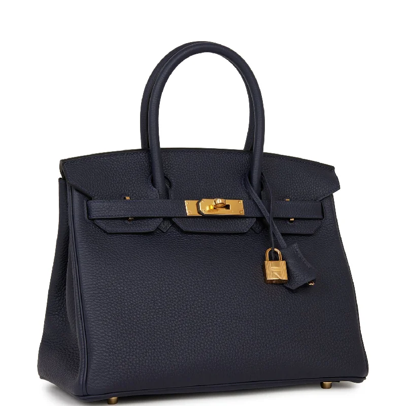 Hermes Birkin 30 Bleu Nuit Togo Gold Hardware