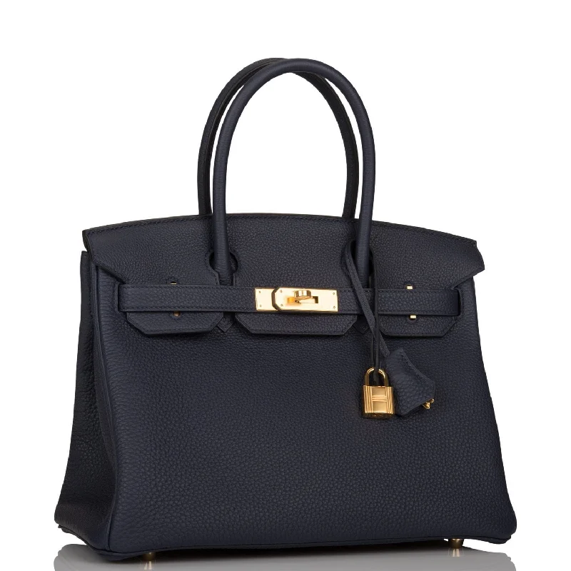 Hermes Birkin 30 Bleu Nuit Togo Gold Hardware