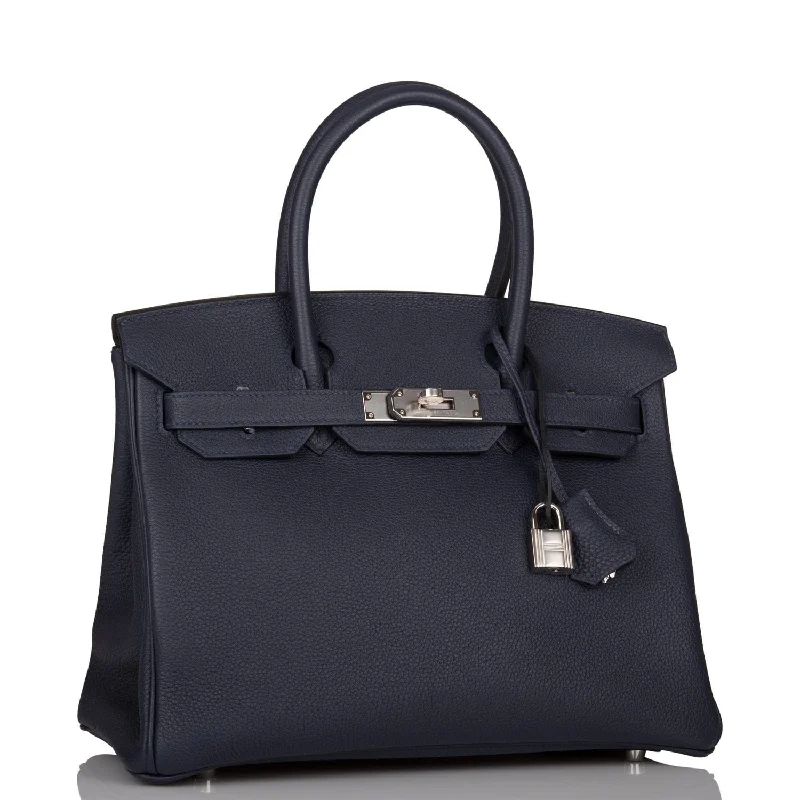 Hermes Birkin 30 Bleu Nuit Togo Palladium Hardware