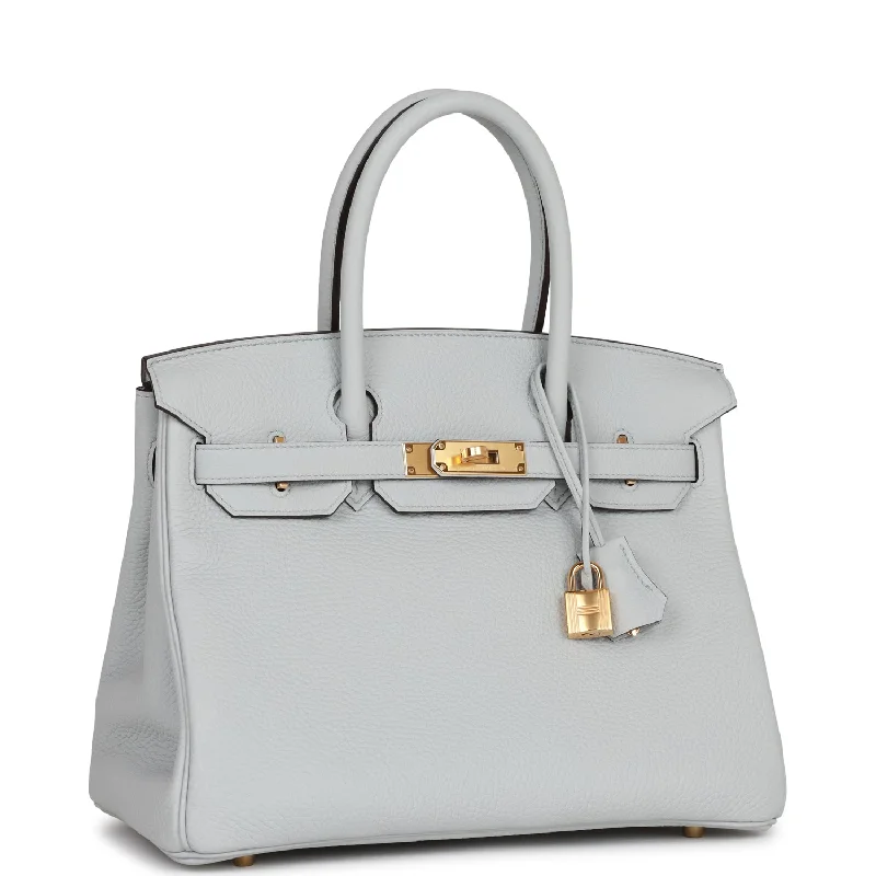 Hermes Birkin 30 Bleu Pale Clemence Gold Hardware