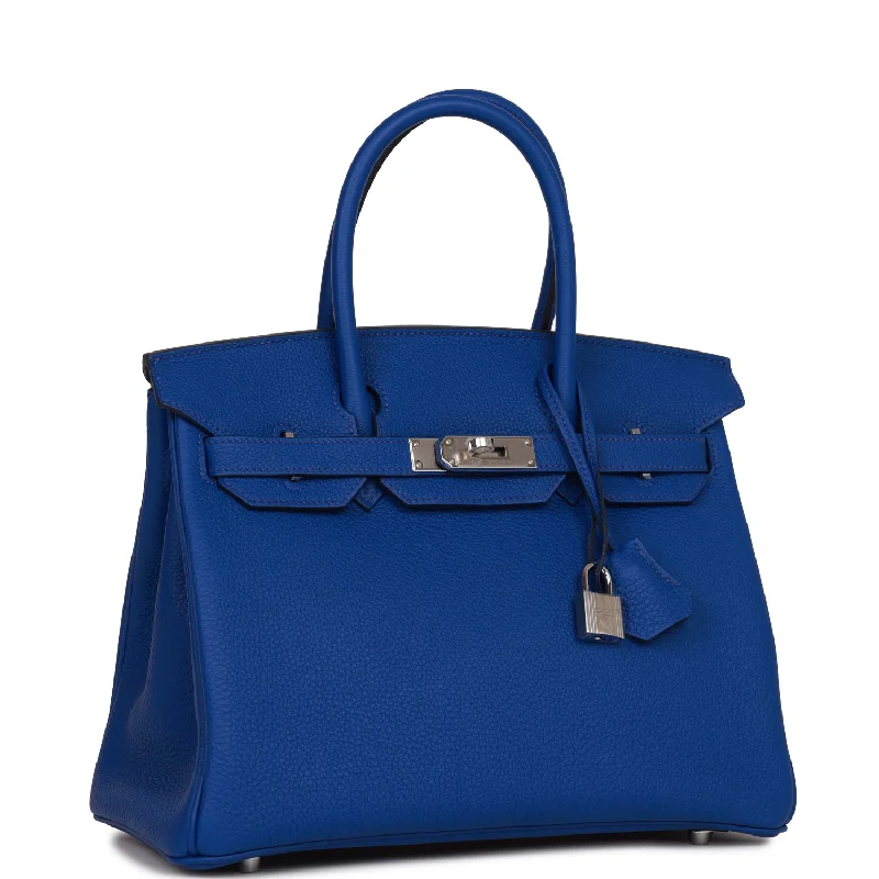 Hermes Birkin 30 Bleu Royal Togo Palladium Hardware