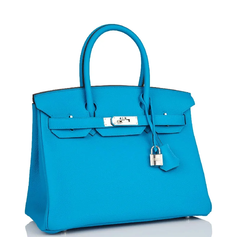 Hermes Birkin 30 Bleu Zanzibar Togo Palladium Hardware