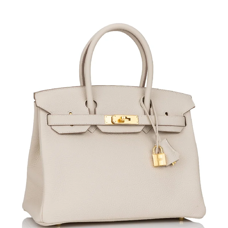 Hermes Birkin 30 Craie Clemence Gold Hardware