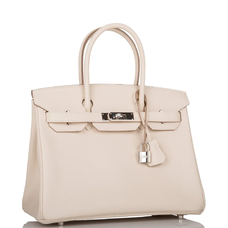 Hermes Birkin 30 Craie Epsom Palladium Hardware