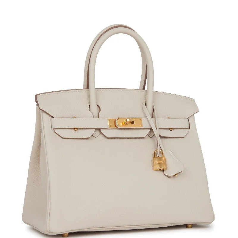 Hermes Birkin 30 Craie Togo Gold Hardware