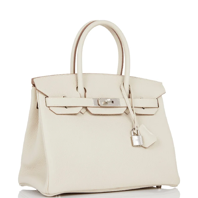 Hermes Birkin 30 Craie Togo Palladium Hardware