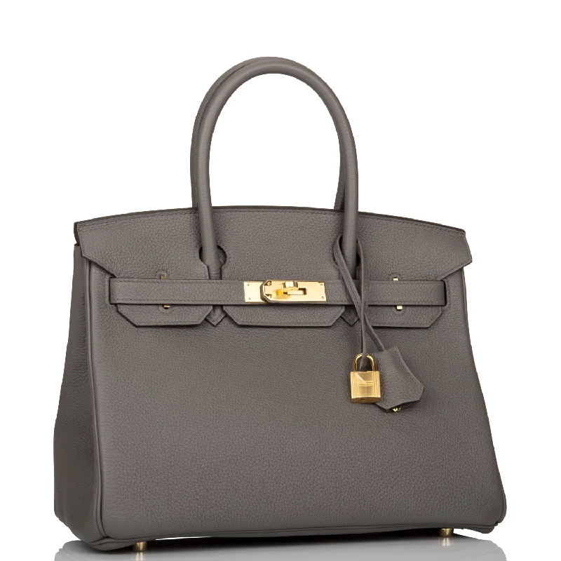 Hermes Birkin 30 Etain Togo Gold Hardware