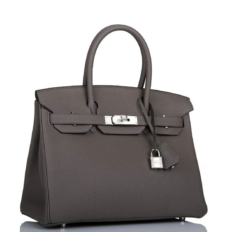 Hermes Birkin 30 Etain Togo Palladium Hardware