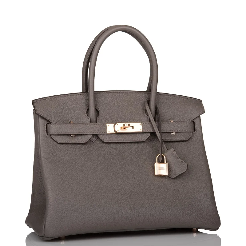 Hermes Birkin 30 Etain Togo Rose Gold Hardware