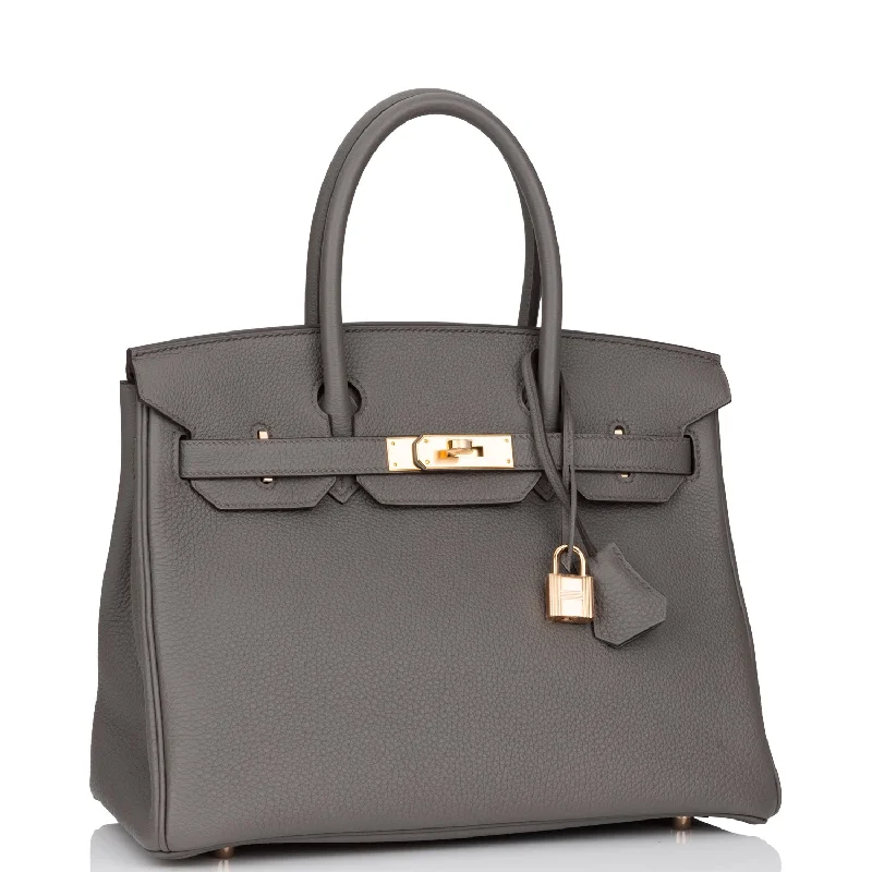 Hermes Birkin 30 Etain Togo Rose Gold Hardware