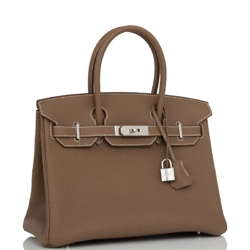 Hermes Birkin 30 Etoupe Togo Palladium Hardware