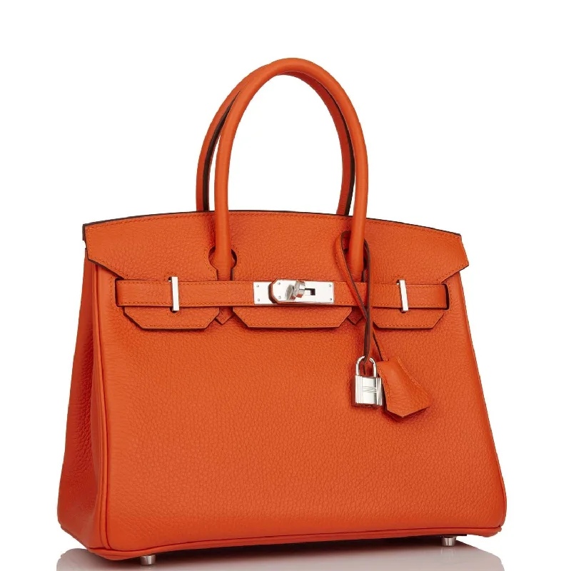 Hermes Birkin 30 Feu Clemence Palladium Hardware