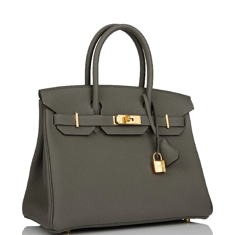 Hermes Birkin 30 Gris Meyer Togo Gold Hardware