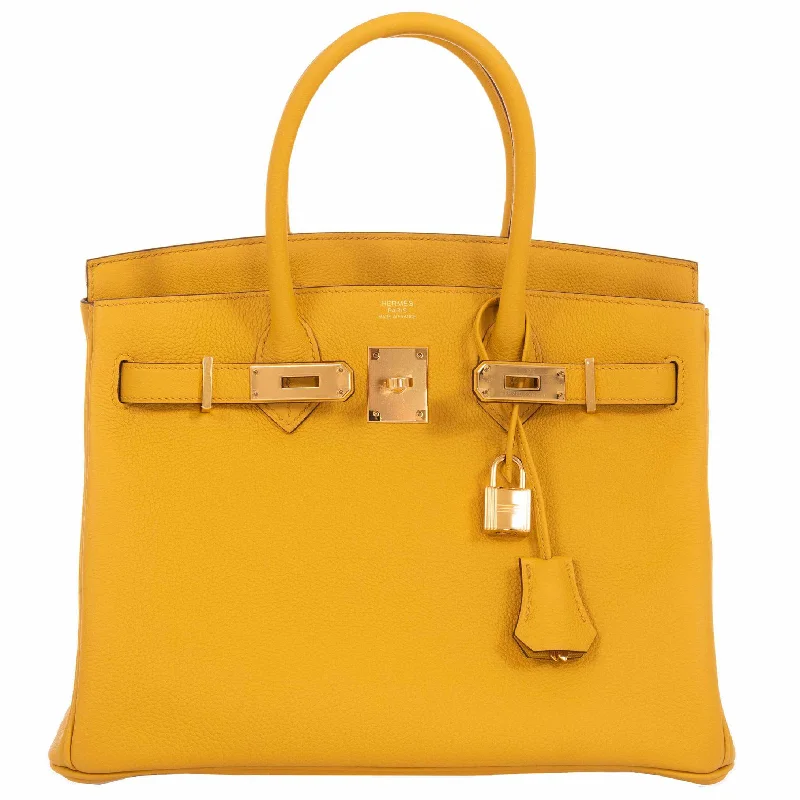 Hermes Birkin 30 Jaune Ambre Togo Gold Hardware