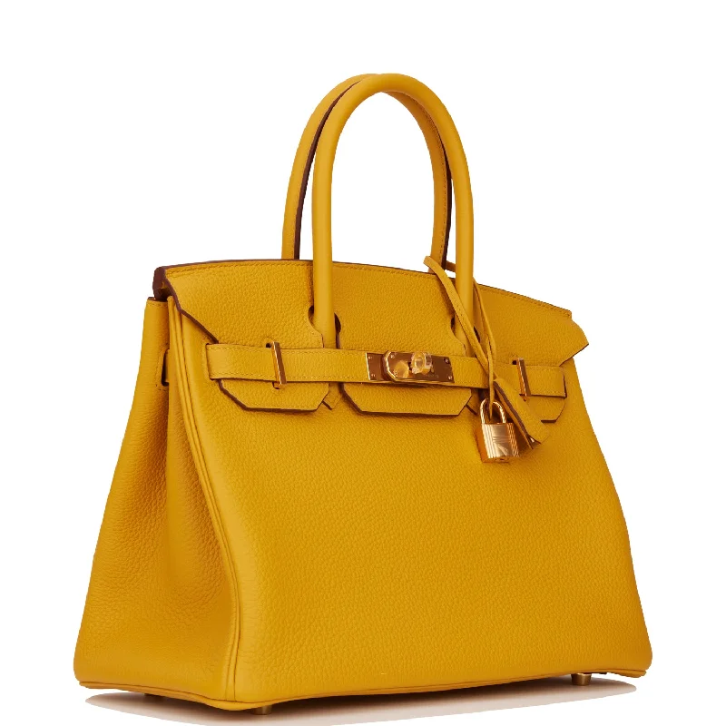 Hermes Birkin 30 Jaune Ambre Togo Gold Hardware