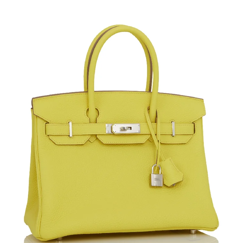 Hermes Birkin 30 Lime Clemence Palladium Hardware