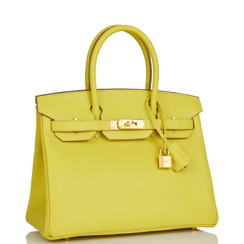 Hermes Birkin 30 Lime Epsom Gold Hardware