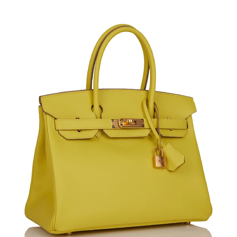 Hermes Birkin 30 Lime Epsom Gold Hardware