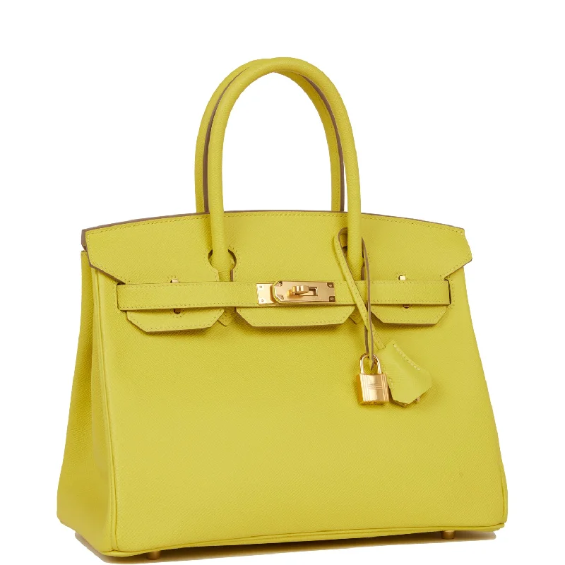 Hermes Birkin 30 Lime Epsom Gold Hardware