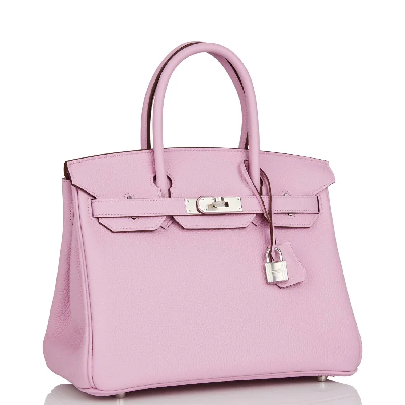 Hermes Birkin 30 Mauve Sylvestre Clemence Palladium Hardware