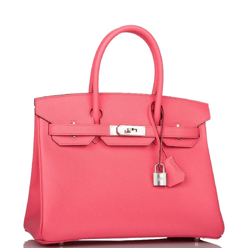 Hermes Birkin 30 Rose Azalee Epsom Palladium Hardware