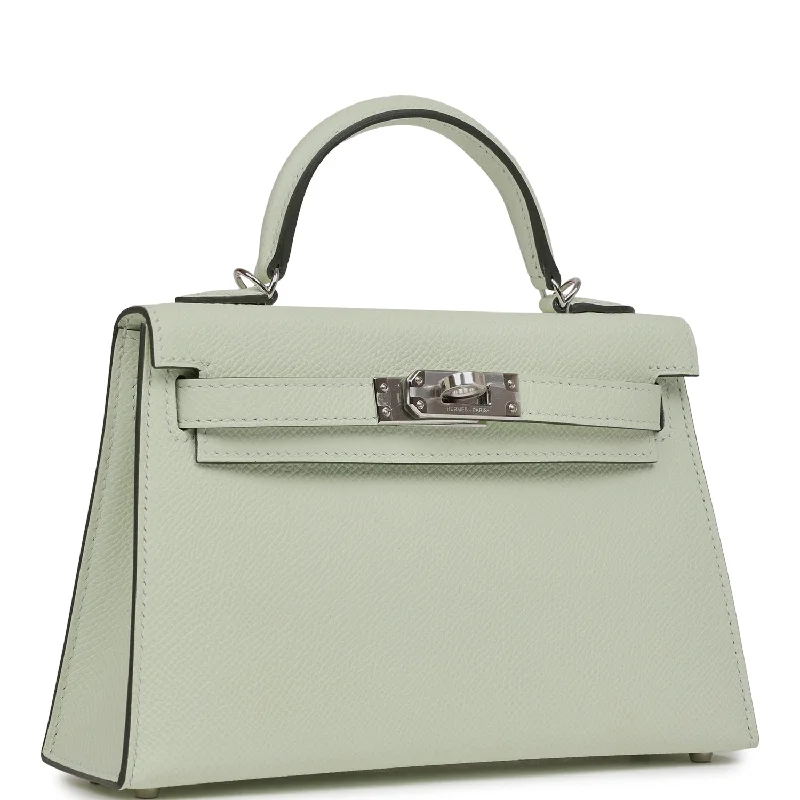 Hermes Kelly Sellier 20 Vert Fizz Epsom Palladium Hardware