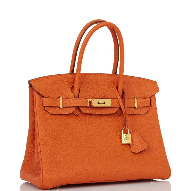 Hermes Birkin 30 Orange Togo Gold Hardware